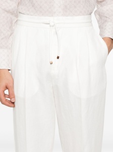 Brunello Cucinelli linen blend drawstring trousers - Img 4