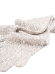 Brunello Cucinelli sequin-embellished long gloves - Img 2