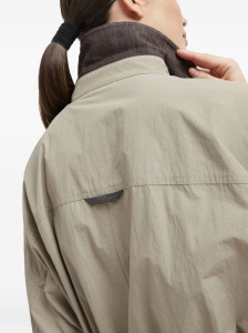 Brunello Cucinelli Water-resistant techno cotton trench with shiny detail - Img 3