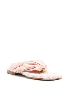 Burberry check thong sandals - Img 3