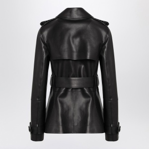 Burberry Short black leather jacket with studs - Img 2