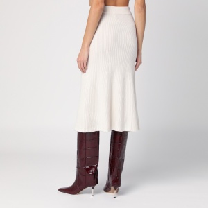 Calvin Klein White wool ribbed skirt - Img 2