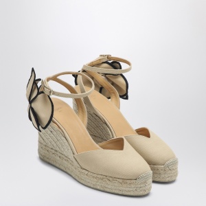 Castañer Expadrillas Coco 105 sand color with flower