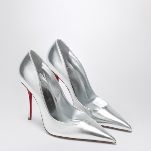 Christian Louboutin Miss Z pumps in silver laminated nappa leather - Img 2