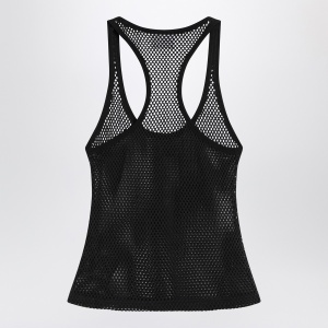 Courreges Courrèges Black mesh tank top in cotton - Img 2