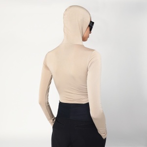 DARKPARK Billie hooded top in flesh colour - Img 2