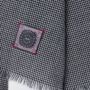 Destin White/black check wool scarf - Img 2