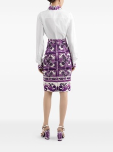 Dolce & Gabbana Cotton shirt with maiolica print - Img 3