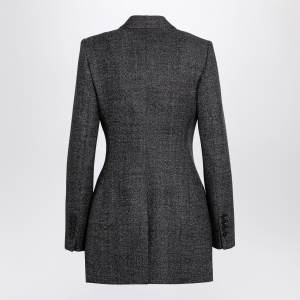 Dolce & Gabbana Dolce&Gabbana Anthracite grey tweed double-breasted jacket - Img 2