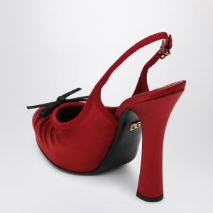 Dolce & Gabbana Dolce&Gabbana Red satin high slingback - Img 2