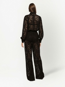 Dolce & Gabbana lace-trim long-sleeve jumpsuit - Img 3