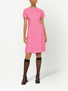 Dolce & Gabbana Rachel tweed calf-length dress with DG logo - Img 4