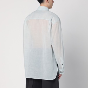Dries Van Noten Light blue ice cotton shirt with pockets - Img 2