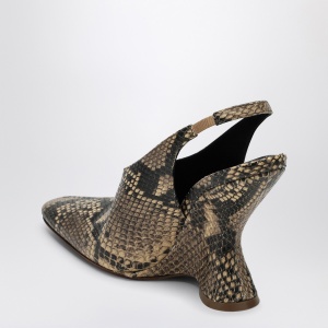 Dries Van Noten Pumps with a wedge in printed leather - Img 2