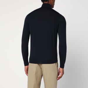 Drumohr Navy blue wool turtleneck sweater - Img 2