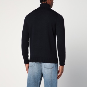 Drumohr Navy blue wool turtleneck - Img 2