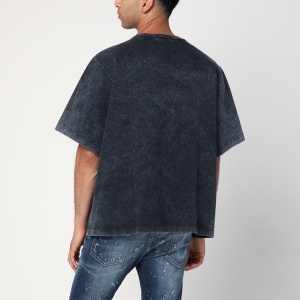 Dsquared2 Washed grey T-shirt with logo - Img 2