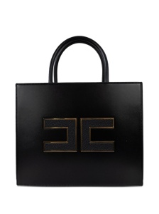 Elisabetta Franchi Logo-plaque leather tote bag