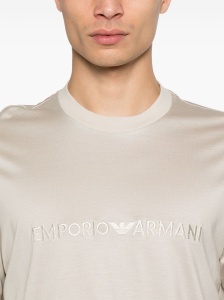 Emporio Armani ASV jersey-Lyocell blend T-shirt with embroidery - Img 3