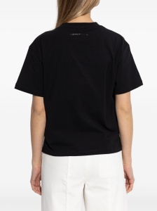 Emporio Armani Cotton-jersey T-shirt with oversized lurex logo - Img 4