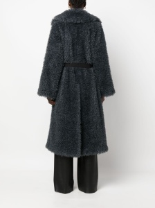 Ermanno Scervino belted shearling wool coat - Img 2