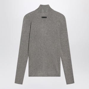 Fear of God Essentials Ribbed grey zip cardigan - Img 2