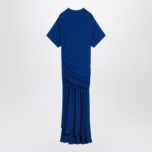 Ferragamo Long blue dress with draping - Img 2