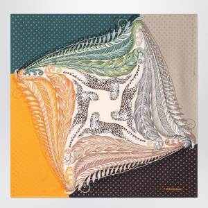 Ferragamo Silk scarf Madras print - Img 2