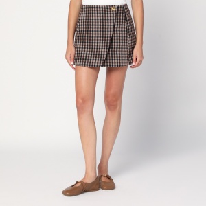 GANNI Mini skirt with check pattern