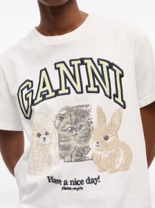 GANNI T-shirts and Polos White - Img 3