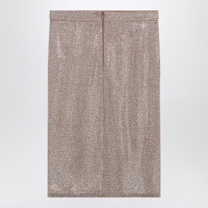 Giuseppe di Morabito Midi skirt with silver rhinestones - Img 2