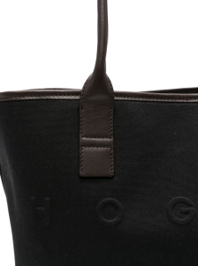 Hogan Pre Script Shopping leather-trimmed tote bag - Img 4