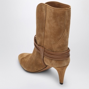 ISABEL MARANT Low cognac-coloured suede boot - Img 2