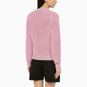 ISABEL MARANT Recycled polyester pink crew-neck jumper - Img 2