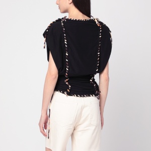 ISABEL MARANT Top Zohra black in cotton - Img 2