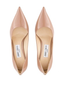 Jimmy Choo Love 65 Ballet-Patent-Leather Pumps with JC Emblem - Img 4