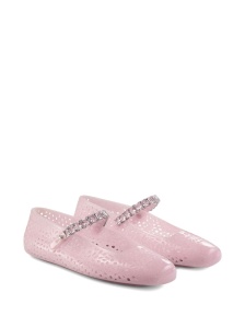 Jimmy Choo The Jelly Ballerina Flats with Crystal Embellishment - Img 2