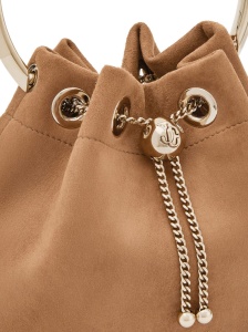 Jimmy Choo Toffee Suede Bag With Pearl Closure - Img 4