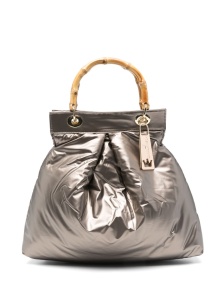 La Milanesa Bamboo-handle quilted tote bag