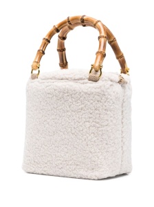 La Milanesa Dog-embellished shearling tote bag - Img 4