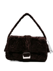La Milanesa Textured buckle shoulder bag