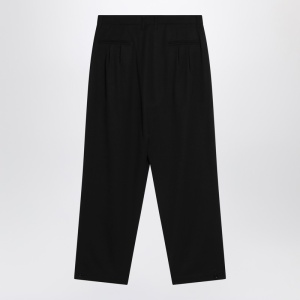 LEMAIRE Black drawstring pants in wool blend - Img 2
