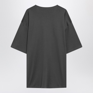 LEMAIRE Charcoal grey cotton and silk T-shirt - Img 2