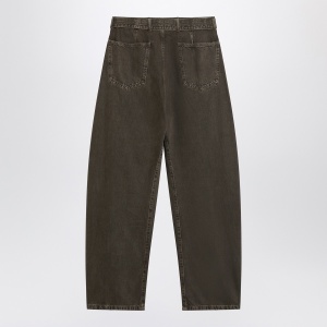 LEMAIRE Green denim trousers with belt - Img 2