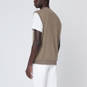 Loro Piana Beige cashmere gilet - Img 2