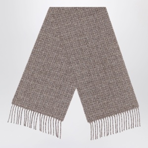 Loro Piana Moulin scarf in brown tweed