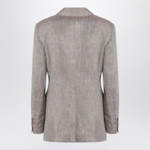 Max Mara Studio Beige single-breasted linen jacket - Img 2