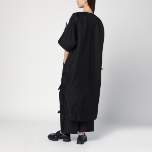 MKDT Studio Atelier Cova black coat in silk and wool - Img 2