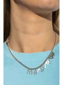 MM6 Maison Margiela logo-lettering necklace - Img 4