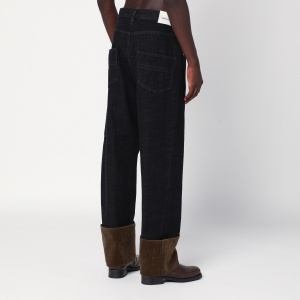 NAMACHEKO Black jeans with velvet hem - Img 2